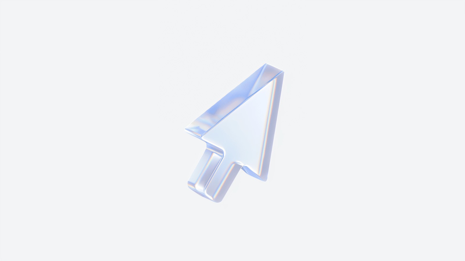 A glass pointer, as if about to tap a screen
